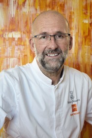 France, Bas Rhin, Munlhdolseim, pastry chocolatier Thierry Mulhaupt in his workshop