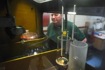 United Kingdom, Scotland, Highland, Oban, Oban whisky distillery, control pannel for the production