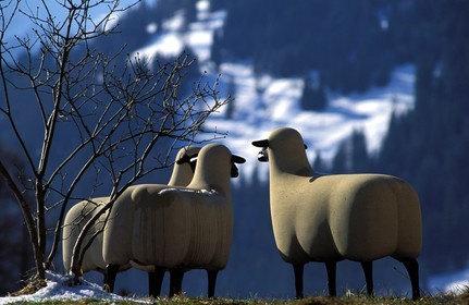 Switzerland, region of Bern (Bernese Oberland), Saanenland, Gstaad, contemporary art gallery Saqqârah