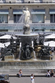 France, Loire-Atlantique (44), Nantes, la place Royale et sa fontaine