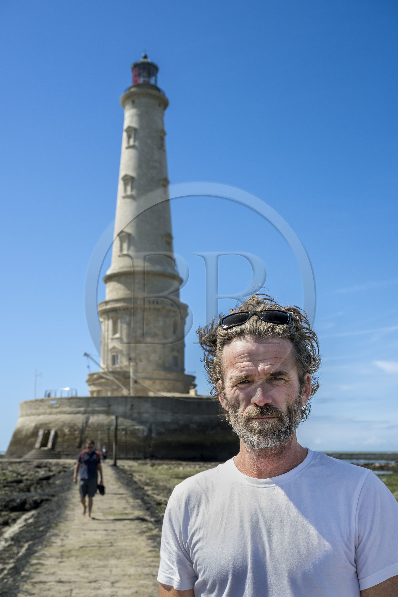 France, Gironde, Verdon sur Mer, lighthouse of Cordouan, listed as World Heritage by UNESCO, lighthouse keeper Benoit Jenouvrier