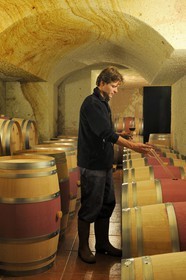 Turkey, Central Anatolia, Nevsehir Province, Cappadocia listed as World Heritage by UNESCO, Urgup, troglodytic cellars of Turasan wine producer