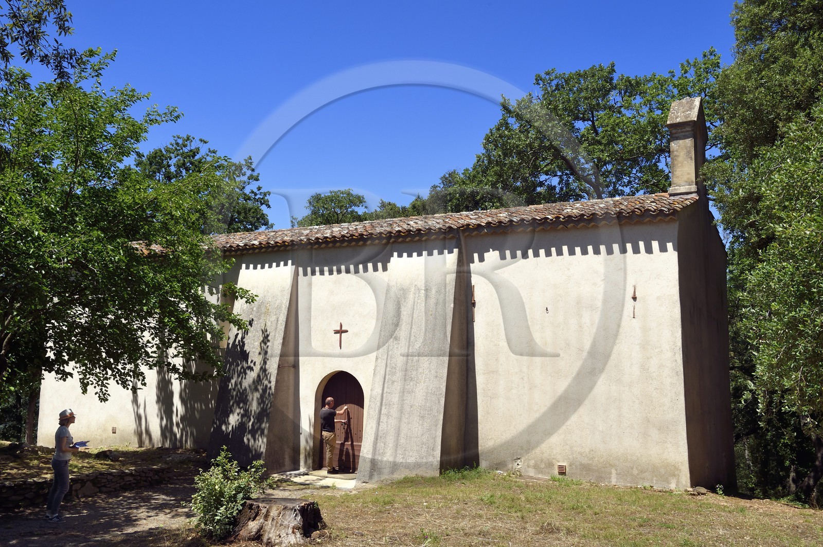 France, Var, Gulf of Saint Tropez, Gassin, labelled Les Plus Beaux Villages de France (The Most Beautiful Villages of France), Notre Dame de la Consolation chapel