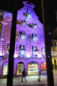 France, Bas Rhin, Strasbourg, old town listed as World Heritage by UNESCO, Christmas decoration on the Christian Meyer patisserie