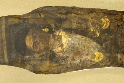 France, Ille-et-Vilaine (35), Rennes, musée des beaux-arts (MBAR), antiquités egyptiennes, la Dame d'Antinoé, momie de femme du troisième à quatrième siècle