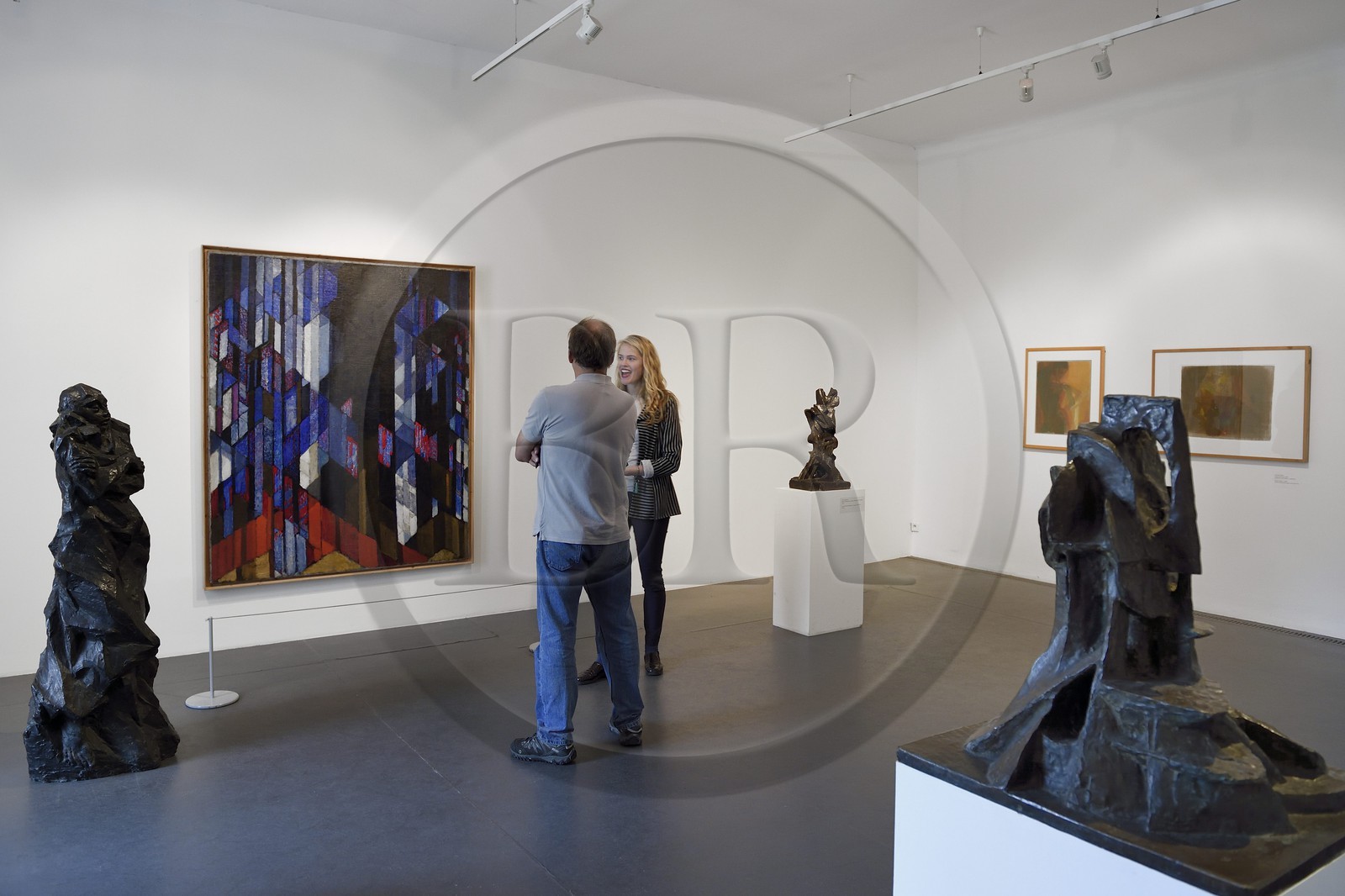 Czech Republic, Prague, Kampa district, Kampa museum private foundation dedicated to modern and contemporary art, works of Otto Gutfreund and Frantisek Kupka