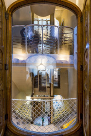 Spain, Catalonia, Barcelona, Eixample district, Passeig de Gracia, Casa Batllo by Catalan modernist architect Antoni Gaudi, UNESCO World Heritage site