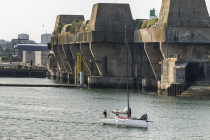 France, Morbihan (56), Lorient, Lorient La Base, ancienne base de sous-marins construite par les Allemands durant la Seconde Guerre mondiale