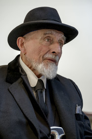 France, Paris, Musée Maillol art museum, German painter and sculptor Markus Lüpertz during his exhibition in dialogue with the work of Aristide Maillol