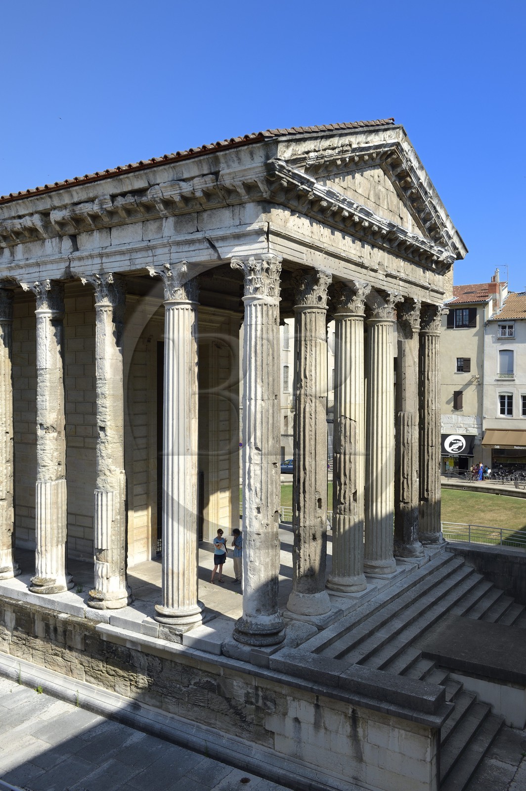 France, Isère (38), Vienne, Temple romain d'Auguste et de Livie construit dans les années 25-27 av. J.C.