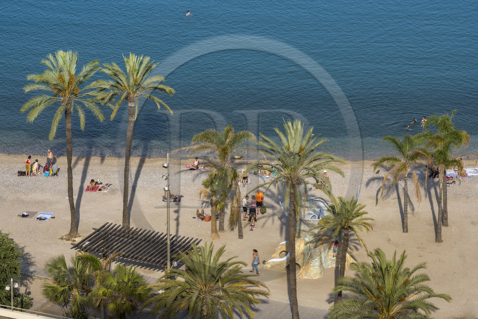 France, Alpes-Maritimes (06), Menton, la plage des Sablettes