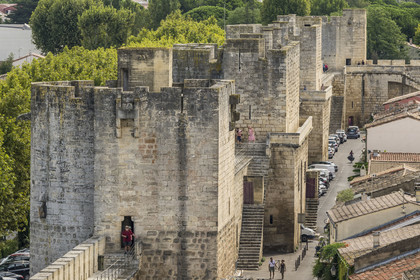 France, Gard, Aigues Mortes, North towers and ramparts