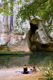 France, Var, Provence Verte, between the villages of Correns and Châteauvert, the gorges of the Vallon Sourn, the river Argens