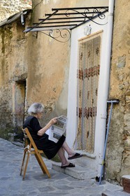 France, Haute Corse, Casinca region in Castagniccia, perched village of Vescovato