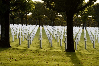 France, Meuse (55), le cimetière américain de Romagne-sous-Montfaucon, 14 246 américains ayant combattu lors de la Première Guerre mondiale y sont enterrés