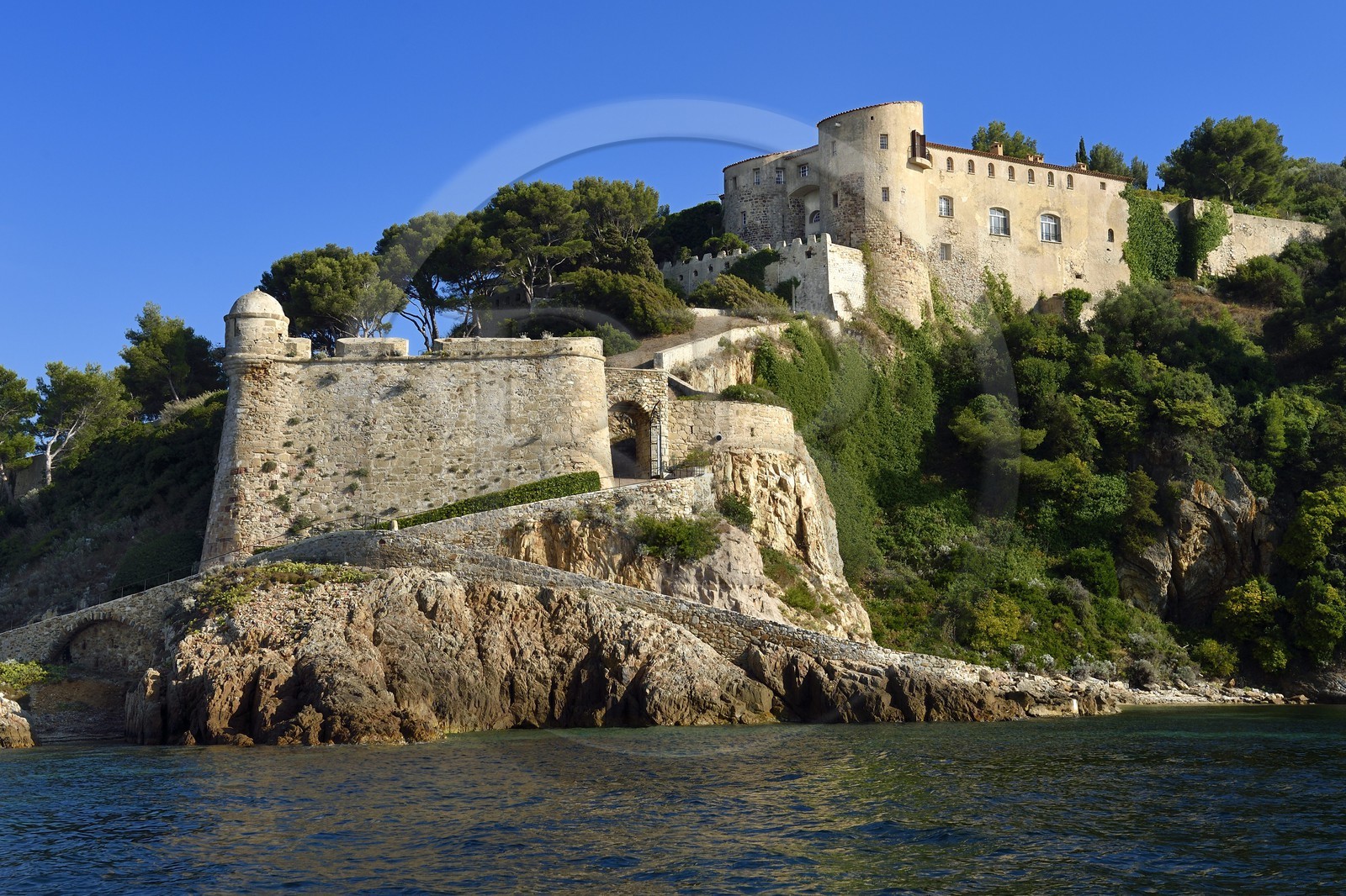 France, Var (83), Bormes les Mimosas, Fort de Brégançon, résidence officielle du président de la République