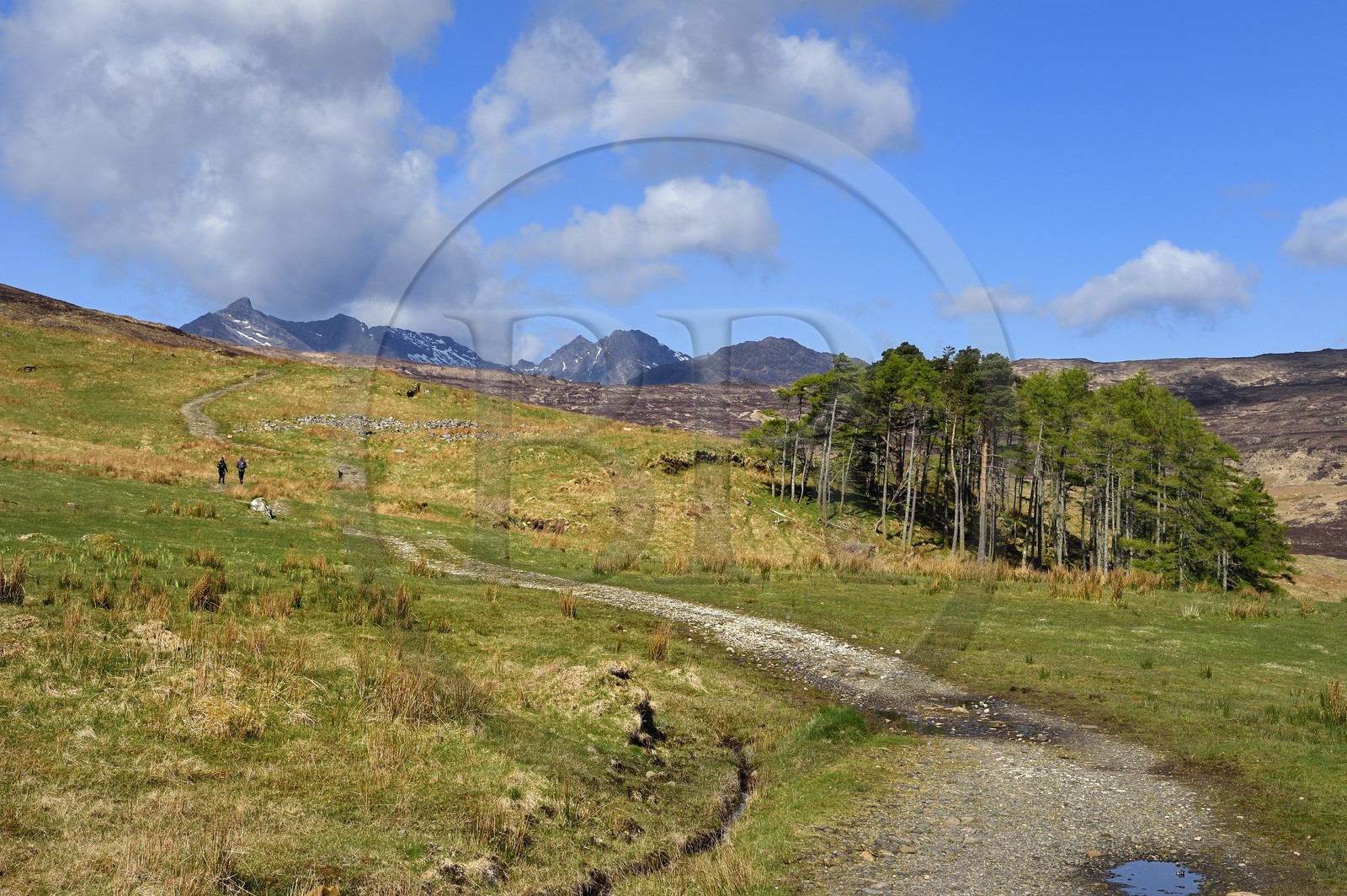 United Kingdom, Scotland, Highlands, Hebrides, Isle of Skye, hike to the Black Cuillin Mountains on Camasunary Road