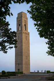 France, Finistère, Brest, the Pink Tower built by the American Battle Monuments commemorating the welcome of the people of Brest to the American soldiers of the First World War