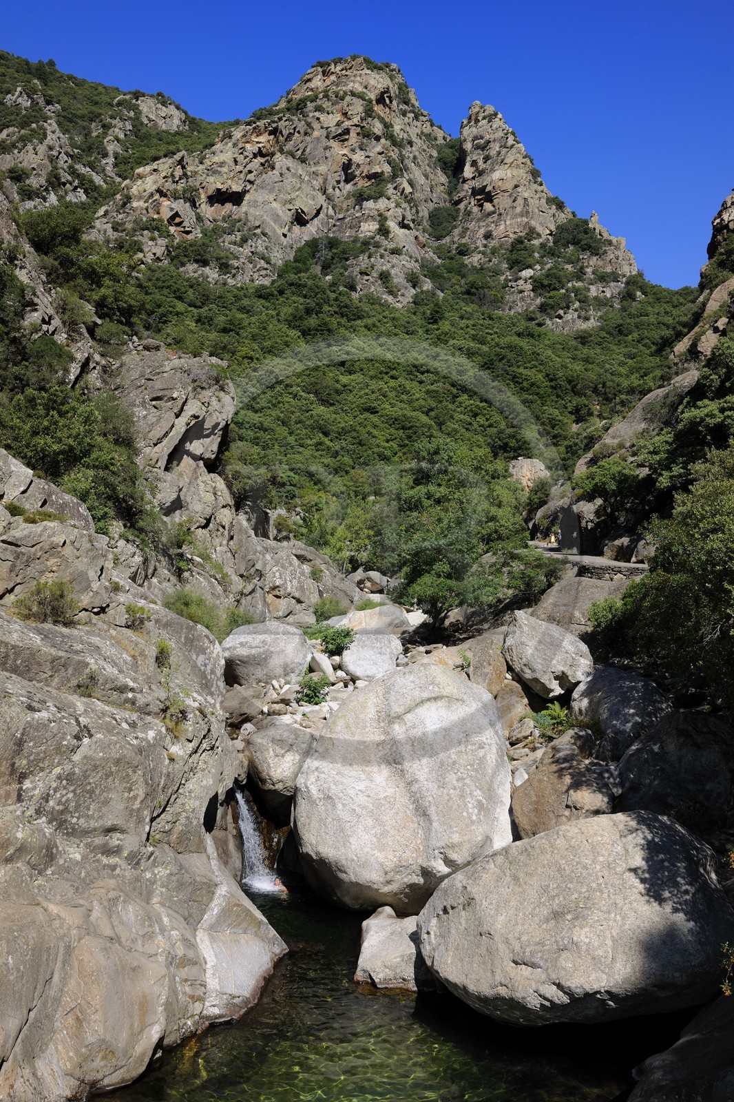 France, Hérault (34), Mons la Trivalle,  les gorges d'Héric dans le massif du Caroux au cœur du Parc naturel régional du Haut-Languedoc
