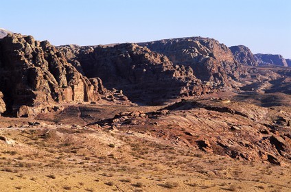 Jordanie, Petra, vue générale du site où s'élevait autrefois la cité
