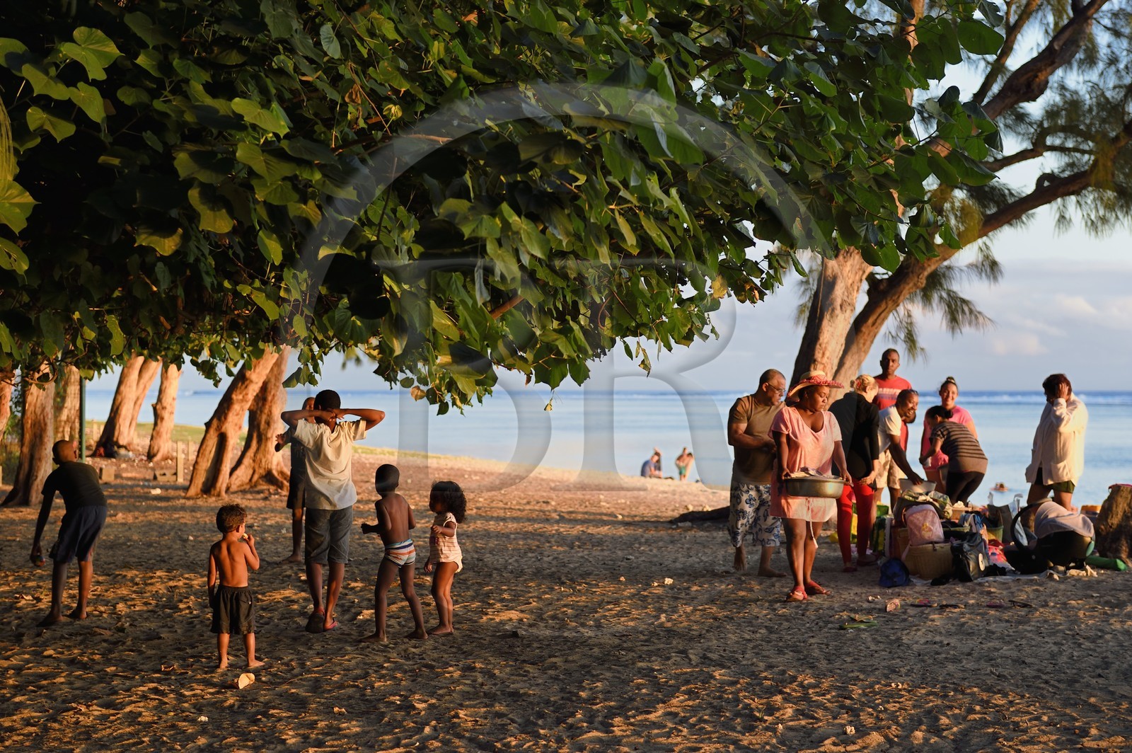 France, île de la Réunion, la Cote Ouest, plage du lagon de Saint-Gilles-Les-Bains à l'Ermitage-les-Bains
