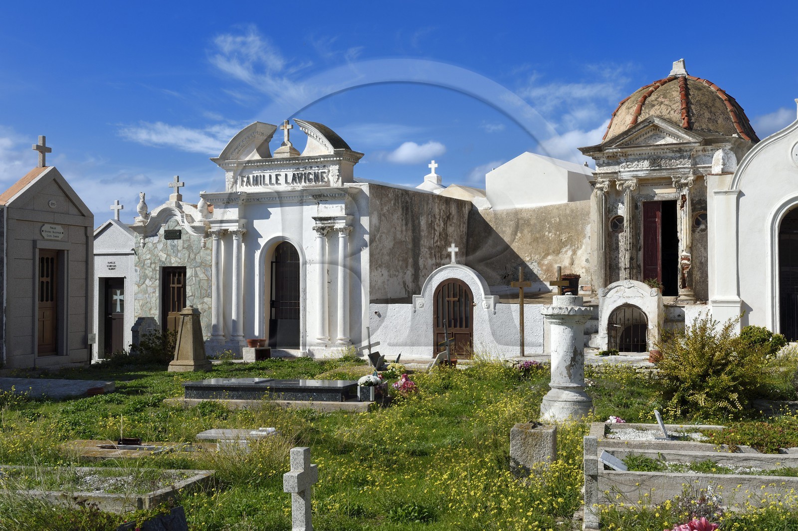France, Corse-du-Sud (2A), Bonifacio, Ville Haute, cimetière marin de San Franzé