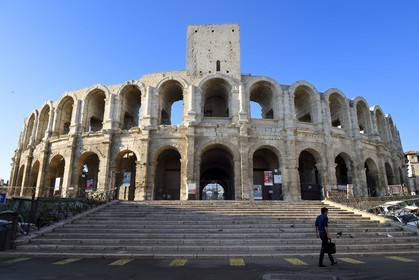 France, Bouches-du-Rhône (13), Arles, les Arènes, amphithéâtre romain de 80-90 après JC, classé Patrimoine Mondial de l'UNESCO
