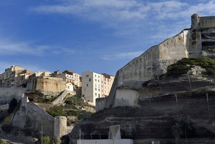 France, Corse du Sud, Bonifacio, Upper Town, the ramparts of the citadel