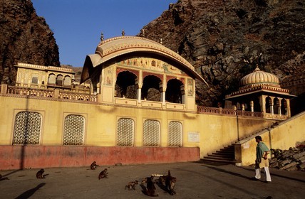 Inde, état du Rajasthan, région de Jaipur, Temple de Galta