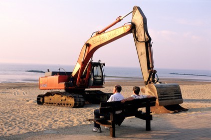 Belgium, West Flanders, on Knokke-le-Zoute beach