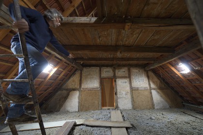 France, Bas-Rhin (67), Traenheim, le grenier synagogue, au XVIIIème siècle un petit oratoire inauguré en 1723 avait été aménagé discrètement dans une maison particulière