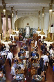 Czech Republic, Prague, historical centre listed as World Heritage by UNESCO, Stare Mesto District, the Municipal House (Obecni Dum), the café
