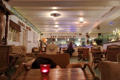 Suède, Västra Götaland, Iles Koster, Ekenäs, bar de l'hotel Ekenäs Sydkoster
