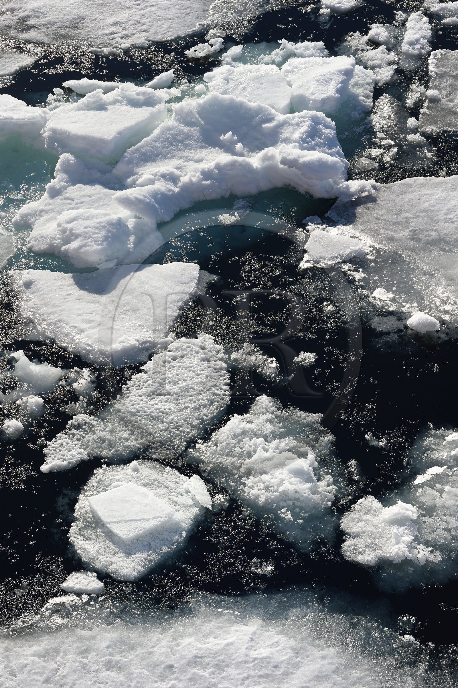 Greenland, North West coast, Smith sound north of Baffin Bay, melting broken pieces of Arctic sea ice
