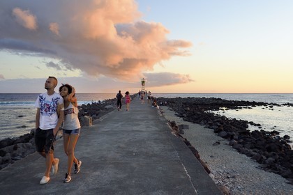 France, Ile de la Reunion, ville de Saint-Pierre, extrémité sud du lagon de Saint Pierre au lieu dit Terre Sainte
