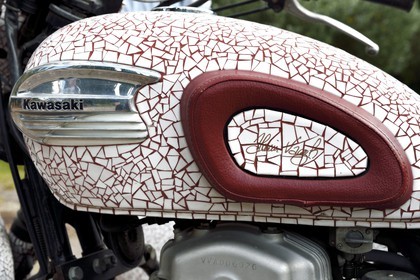 France, Var, the Dracenie, Salernes, sidecar covered by the ceramist and designer Alain Vagh