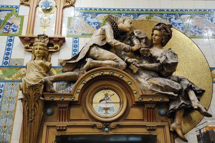 France, Loire-Atlantique (44), Nantes, Brasserie La Cigale classée Monument historique pour son intérieur art nouveau