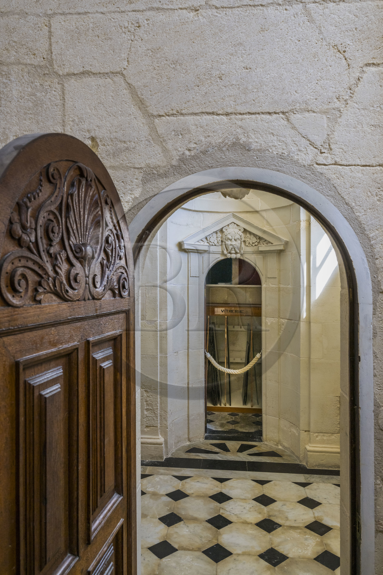 France, Gironde (33), le Verdon-sur-Mer, phare de Cordouan, classé Patrimoine Mondial de l'UNESCO, l'appartement du roi (1er étage)