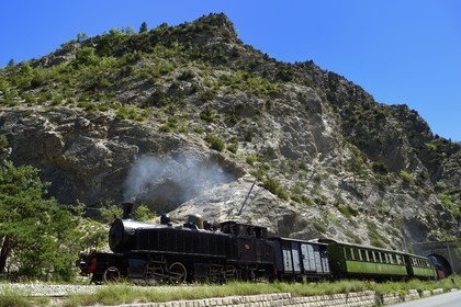 France, Alpes de Haute Provence, Entrepierres, Train des Pignes historic train