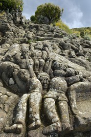 France, Ille-et-Vilaine, St Malo, Rotheneuf, stones sculpted by Foure abbot between 1870 and 1917