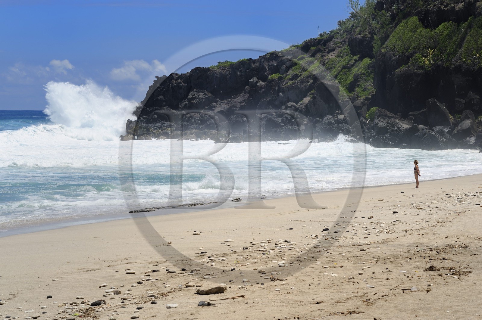 France, île de la Réunion, la côte sud, plage de Grand-Anse