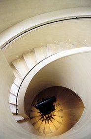 United Kingdom, London, spiral staircase in a hotel located at 1 Aldwych street