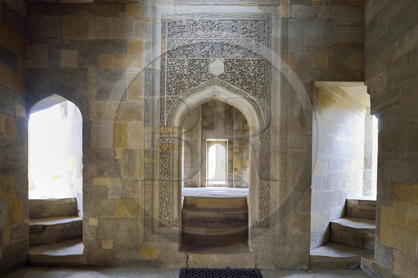 Azerbaïdjan, Bakou, Vieille ville, classée au patrimoine mondial de l'UNESCO, palais des Chirvanchahs, le Divan Khane