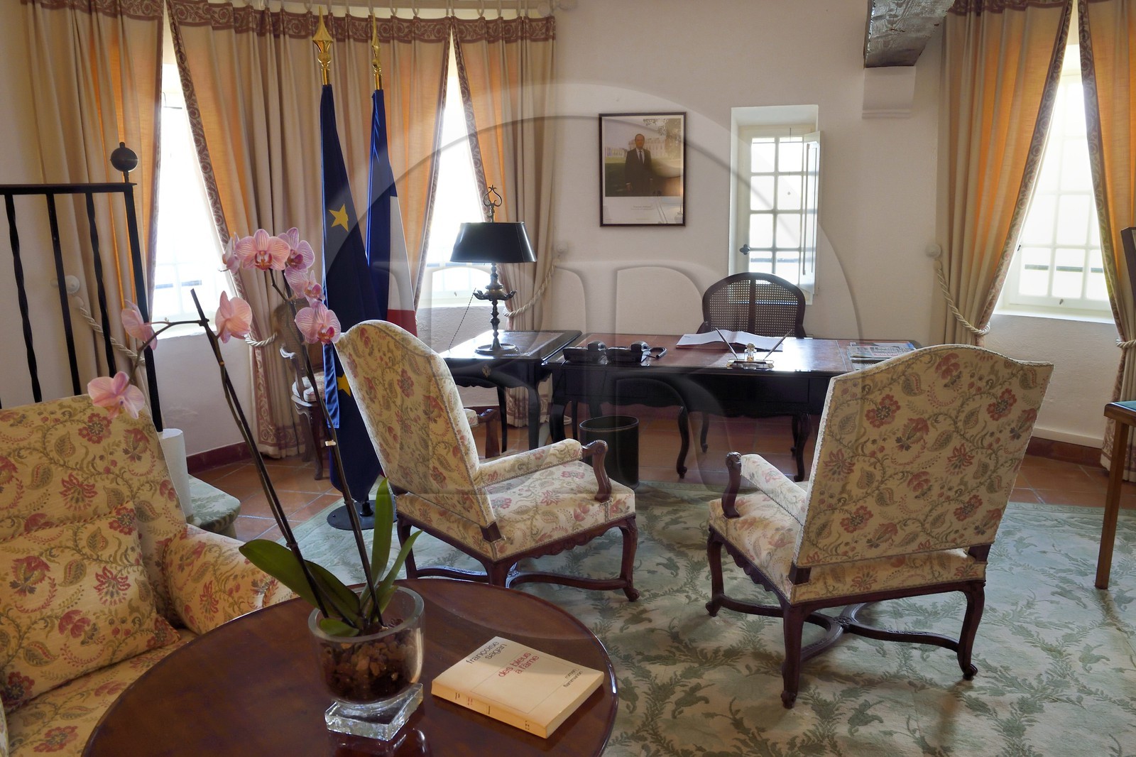 France, Var, Bormes les Mimosas, Brégancon Fort, official residence of the President of the Republic, the President office