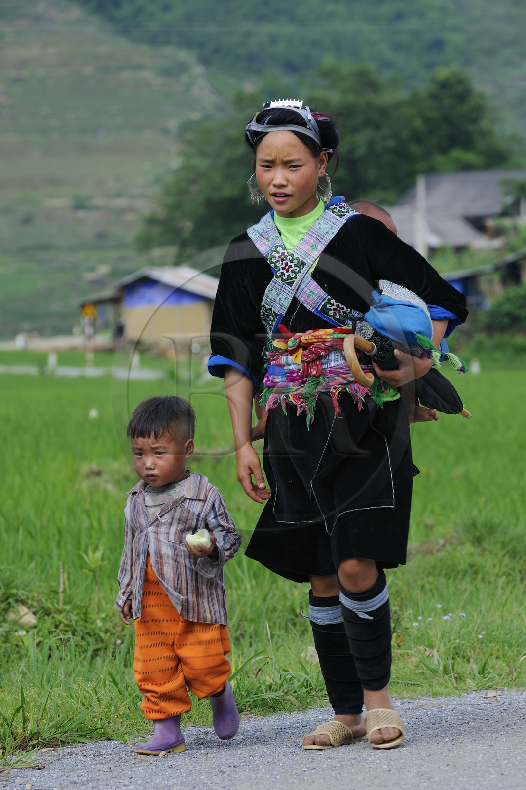 Vietnam, province de Lao Cai, région de Nord-Ouest de Sapa, la minorité Hmong Bleu