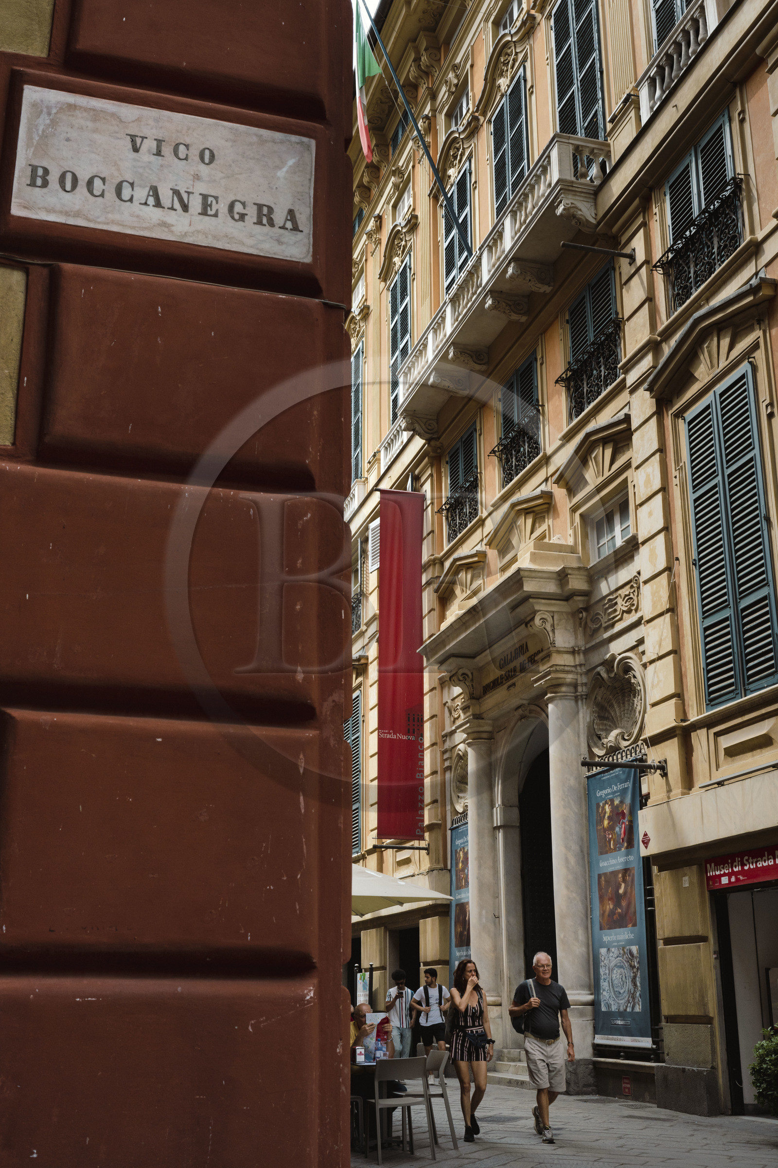 Italie, Ligurie, Gênes, palais des Rolli classés Patrimoine Mondial de l'UNESCO dans la Strada Nuova aujourd’hui via Garibaldi, le Palazzo Bianco