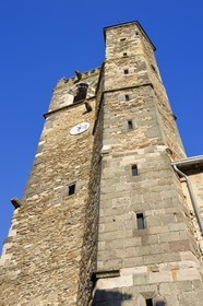 France, Haute-Loire (43), Blesle, labellisé Les Plus Beaux Villages de France, le Clocher Saint-Martin seul vestige de l'église du XIVe siècle