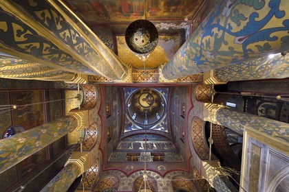 Romania, Wallachia, Muntenia, Arges County, the Curtea de Arges monastery from the early 16th century is now an Episcopal church which houses the necropolis of the early kings of Romania