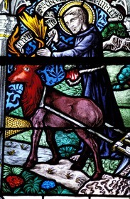 France, Côtes-d'Armor (22), Loc-Envel, vitrail de l'église