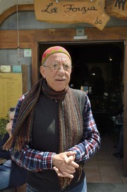 Italy, Sicily, Aeolian Islands, listed as World Heritage by UNESCO, Vulcano Island, Maurizio who runs the restaurant La Forgia